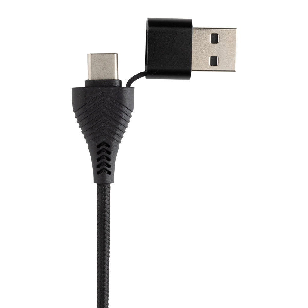 Link Dual Input USB Hub aus RCS rec. Kunststoff und Bambus – Ansicht 2