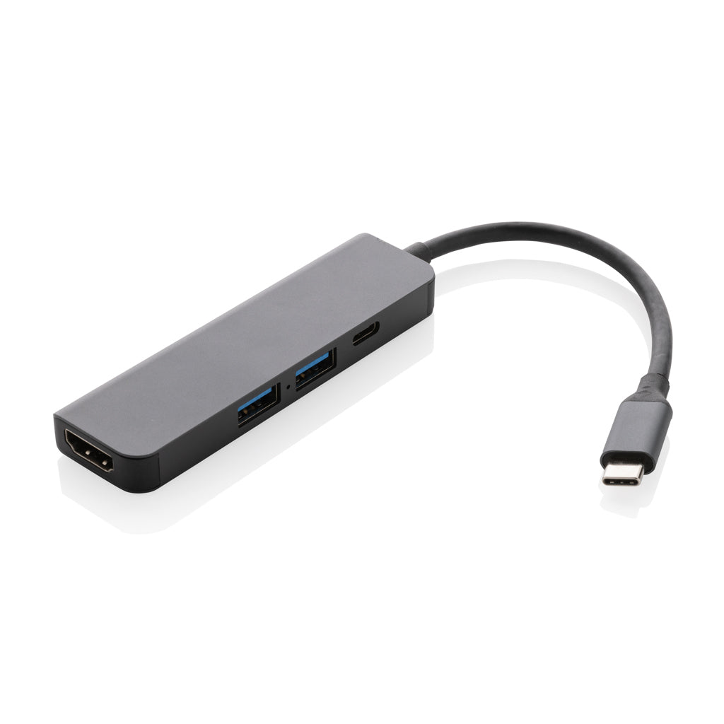 Terra Hub aus RCS recyceltem Aluminium mit HDMI-Input – Ansicht 1
