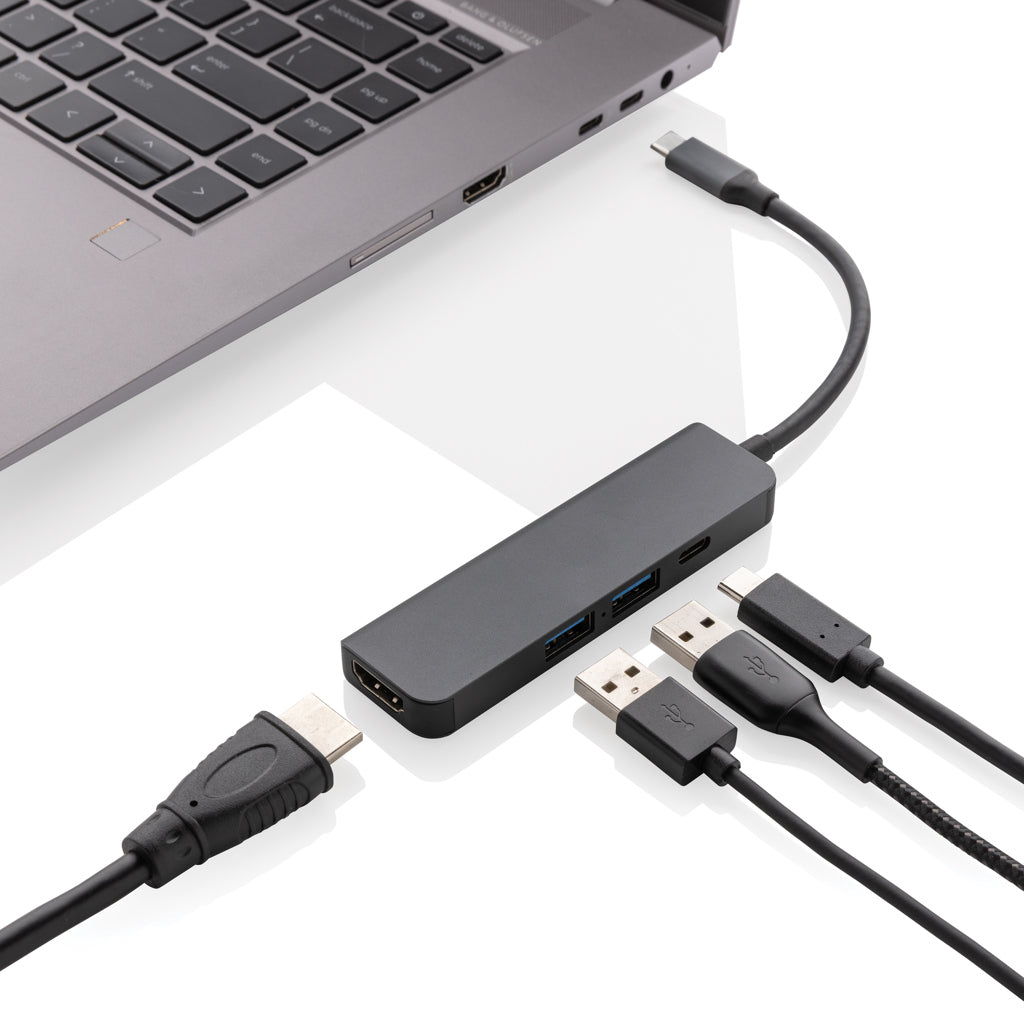Terra Hub aus RCS recyceltem Aluminium mit HDMI-Input – Ansicht 2