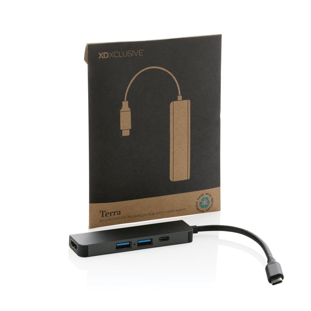 Terra Hub aus RCS recyceltem Aluminium mit HDMI-Input – Ansicht 3