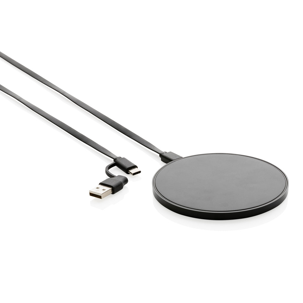 10W Wireless Charger aus RCS Standard recyceltem Kunststoff – Ansicht 1
