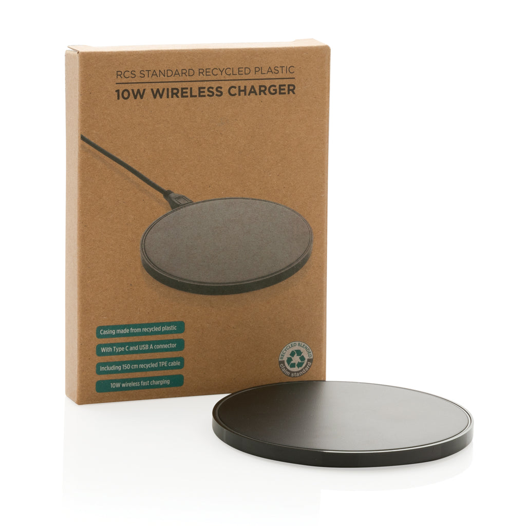 10W Wireless Charger aus RCS Standard recyceltem Kunststoff – Ansicht 4