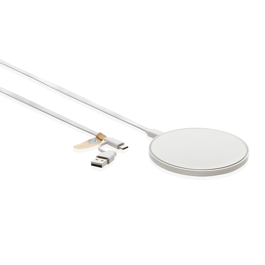 10W Wireless Charger aus RCS Standard recyceltem Kunststoff – Ansicht 2