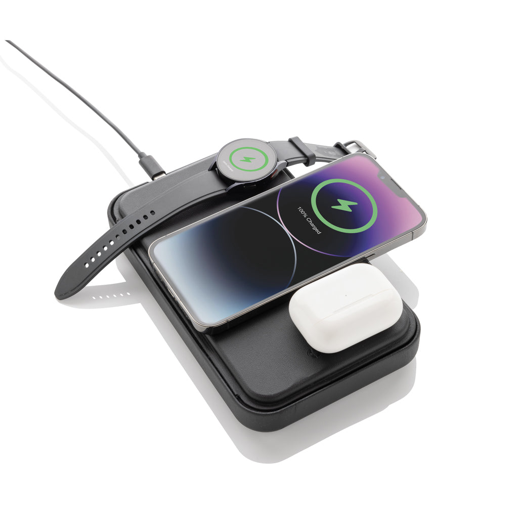 Swiss Peak Travel-Case aus RCS rec. PU mit 3-in-1-Charger – Ansicht 3