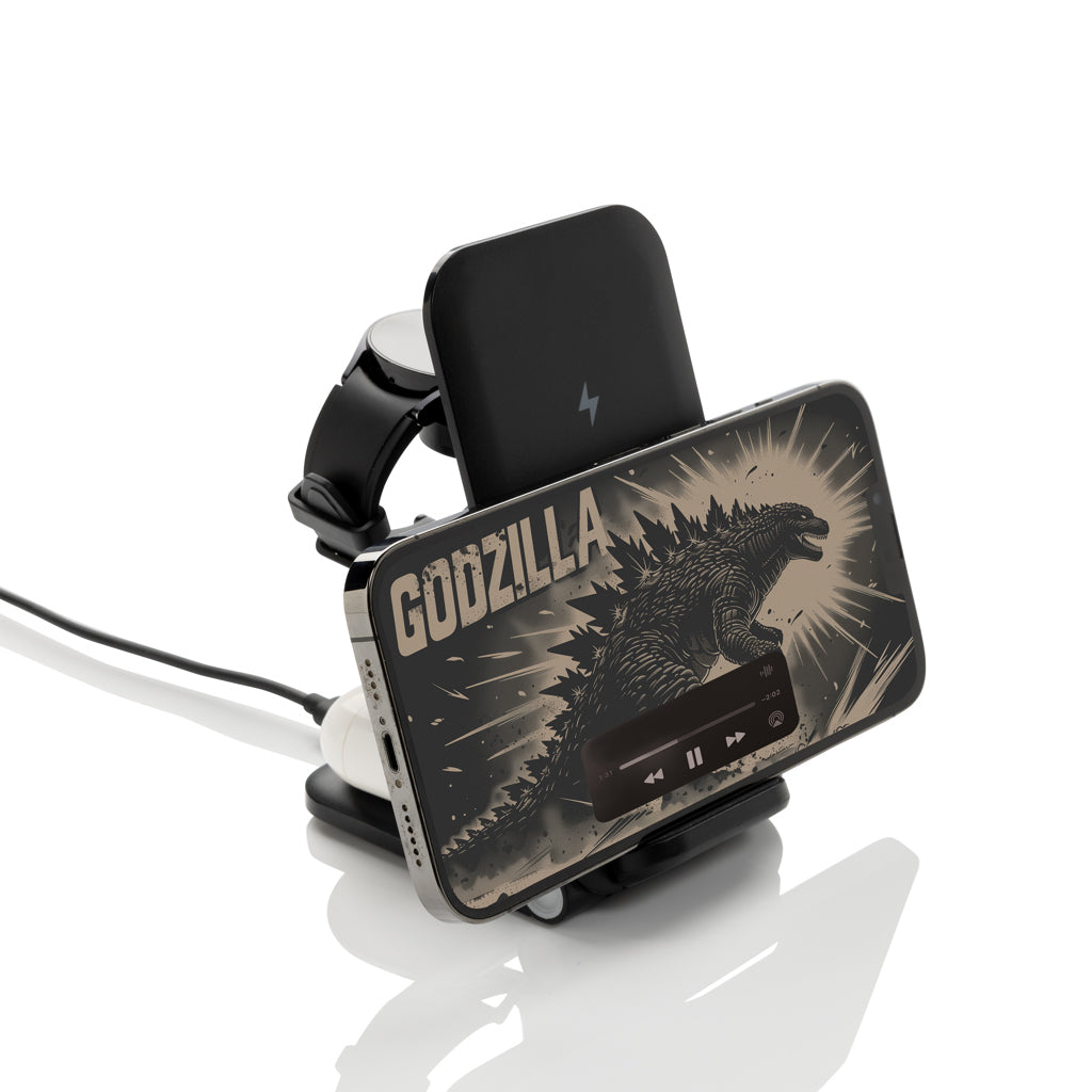 Powerpal 3-in-1 15W-Ladegerät aus RCS recyceltem Kunststoff – Ansicht 2