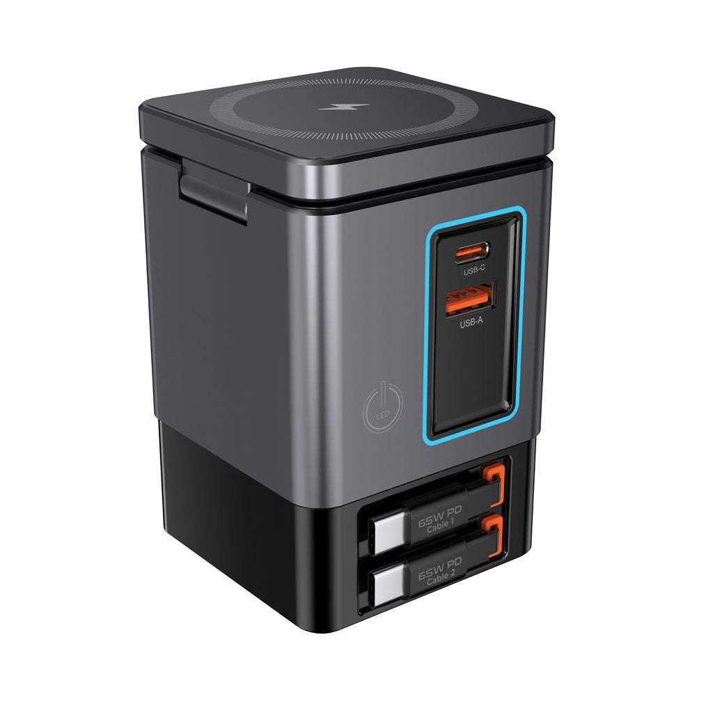 Urban Vitamin Sacramento 105W GaN Charger mit einz. Kabeln – Ansicht 1