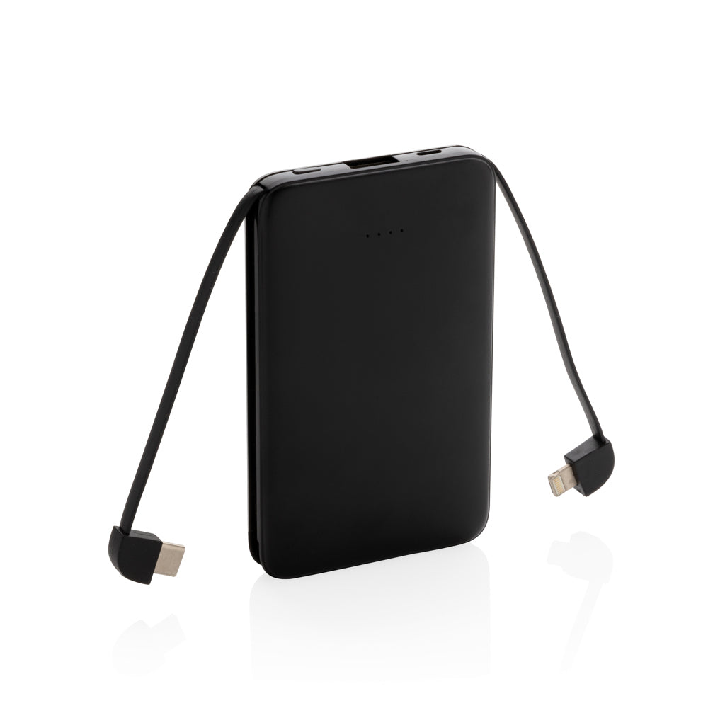 5.000 mAh Powerbank mit integriertem Kabel – Ansicht 1