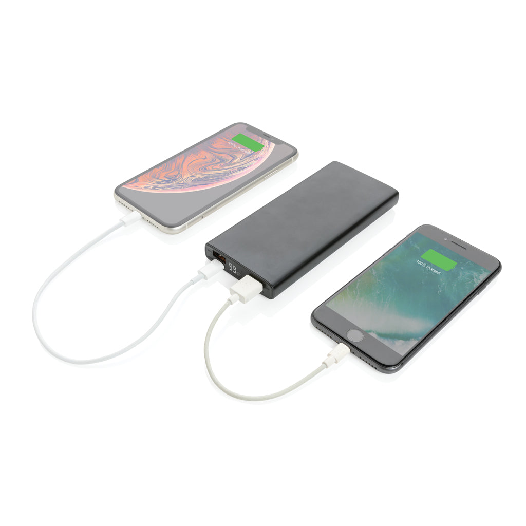 18W PD Powerbank mit 10.000 mAh aus Aluminium – Ansicht 3