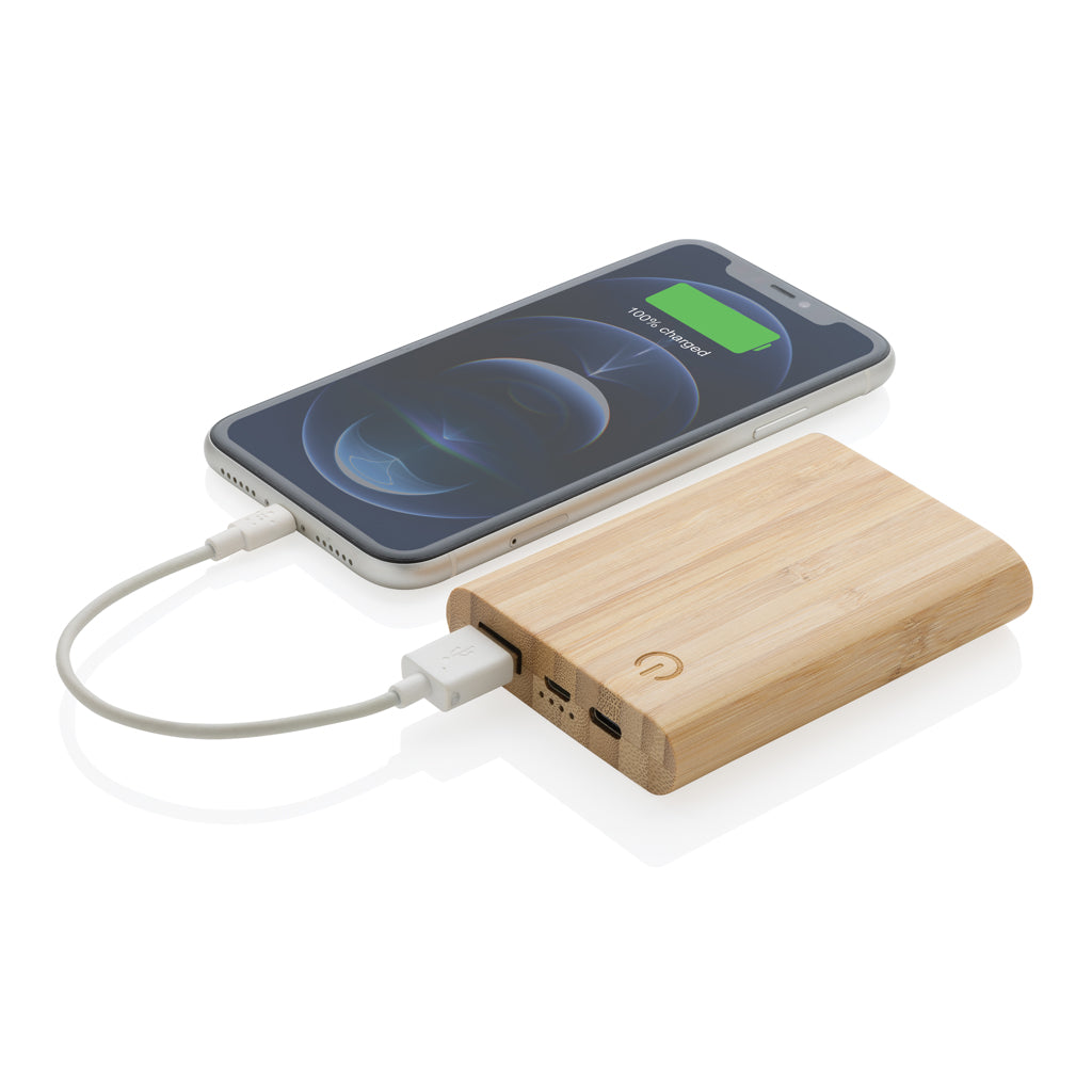 5.000mAh Bambus-Powerbank – Ansicht 2