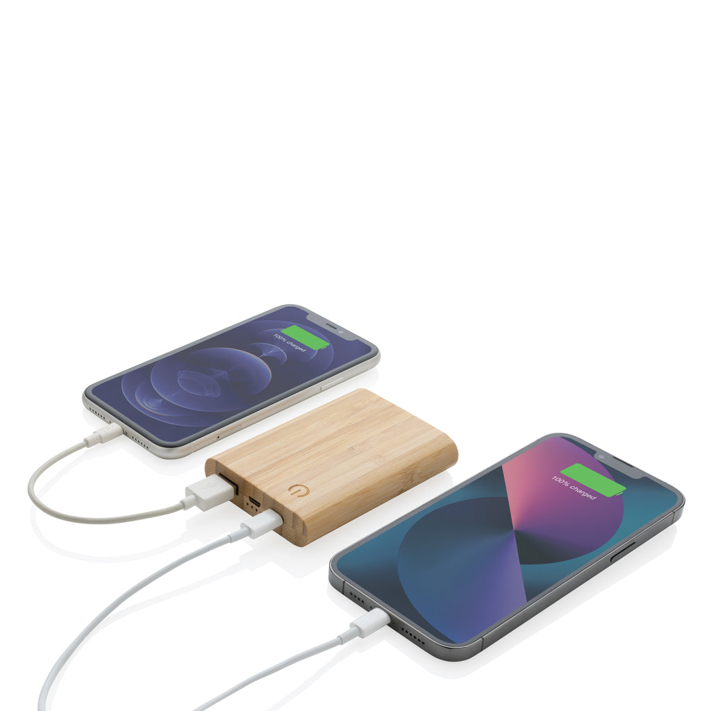 5.000mAh Bambus-Powerbank – Ansicht 3