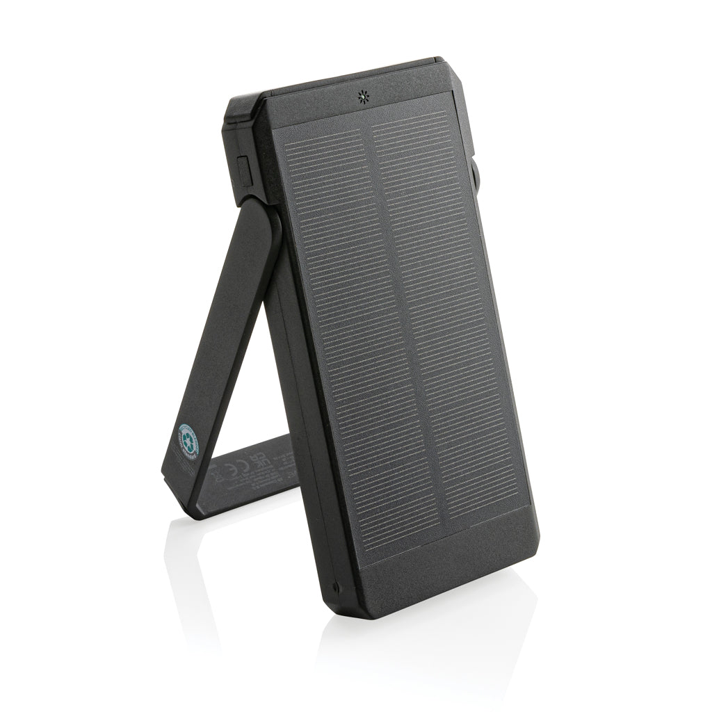 Skywave 10000mAh Solarpowerbank aus RCS recycelt. Kunststoff – Ansicht 1
