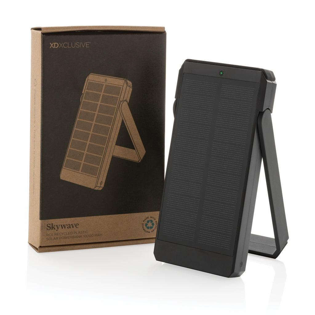 Skywave 10000mAh Solarpowerbank aus RCS recycelt. Kunststoff – Ansicht 6
