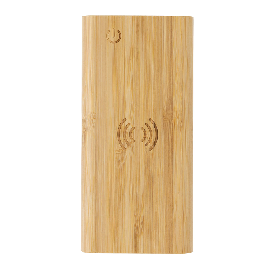 8.000mAh Bambus-Wireless-Powerbank – Ansicht 4