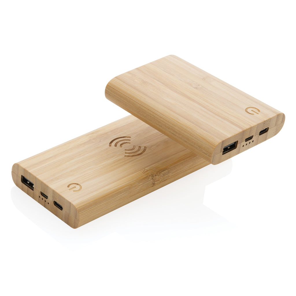 8.000mAh Bambus-Wireless-Powerbank – Ansicht 8