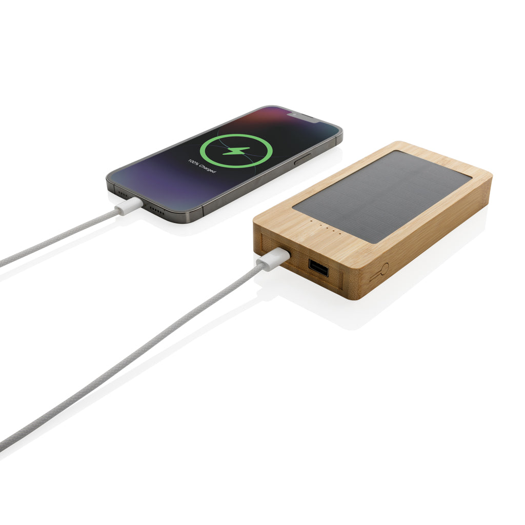 Sunwick 10.000mah Bambus Solar Powerbank – Ansicht 2