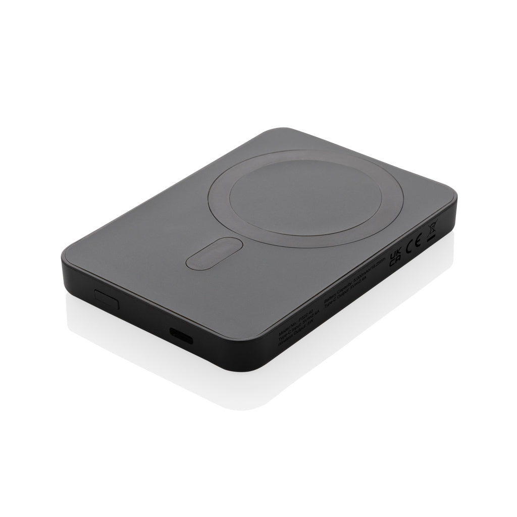 Magnetix 5.000mAh magnetische Powerbank aus RCS recycel. ABS – Ansicht 1