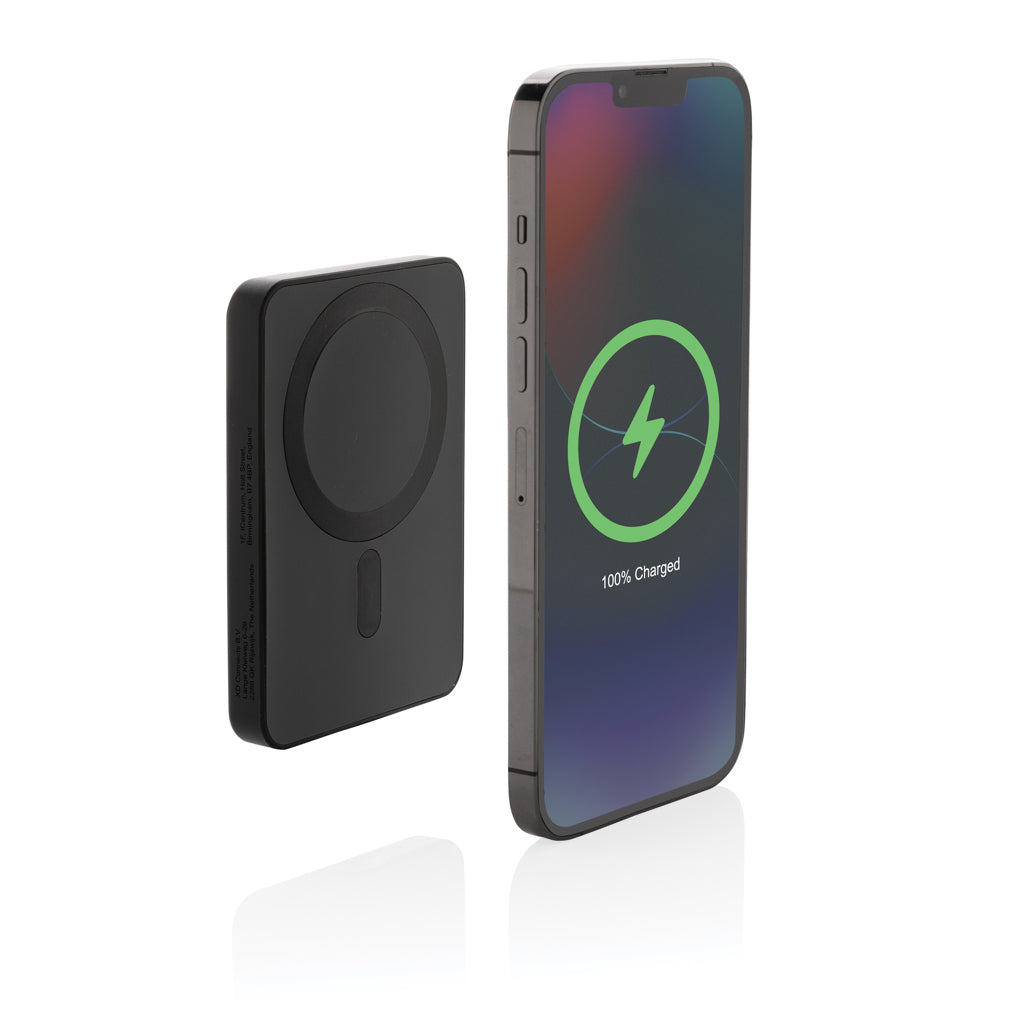 Magnetix 5.000mAh magnetische Powerbank aus RCS recycel. ABS – Ansicht 3