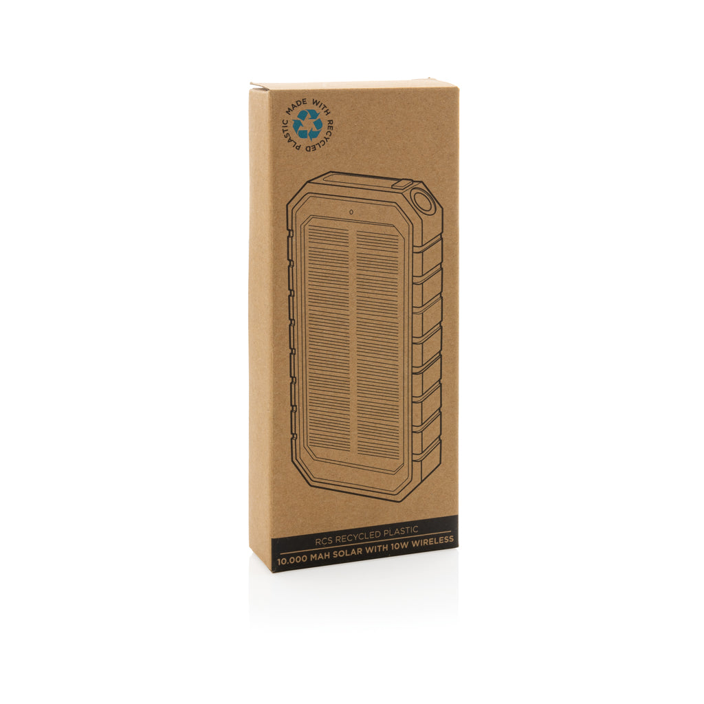 10.000 mAh Solar-Powerbank mit 10W Wireless aus RCS Plastik – Ansicht 8