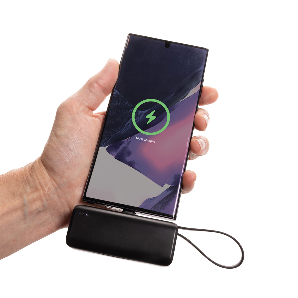 Powerlink 3000mah Powerbank aus RCS rPlastic mit USB-C Kabel – Ansicht 3