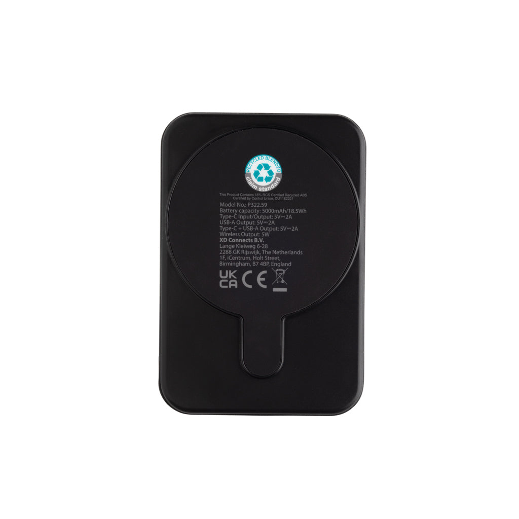 Stellar 5.000mAh 5W magnetische Powerbank aus RCS rec. ABS – Ansicht 6