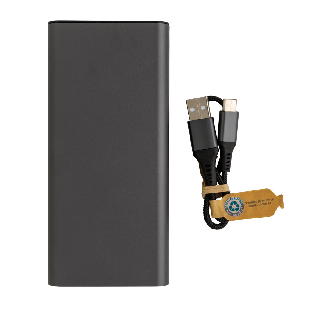 Terra 20.000mAh 20W Powerbank aus RCS recyceltem Aluminium – Ansicht 3