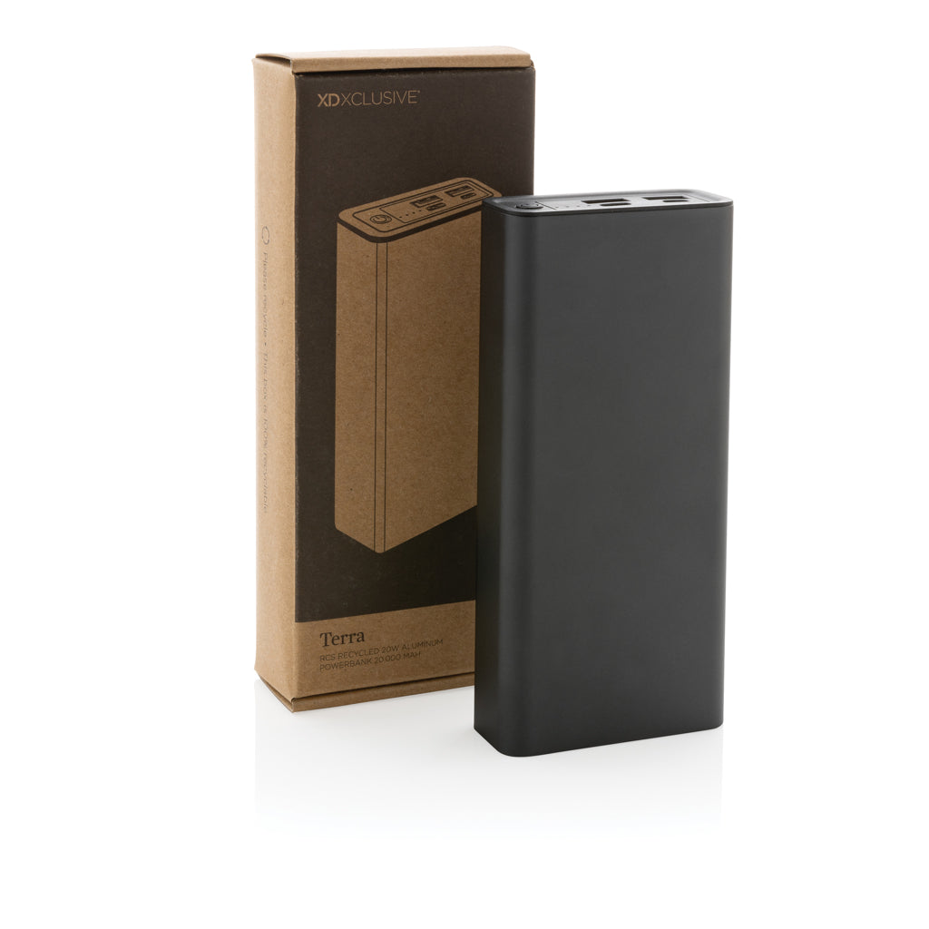 Terra 20.000mAh 20W Powerbank aus RCS recyceltem Aluminium – Ansicht 5