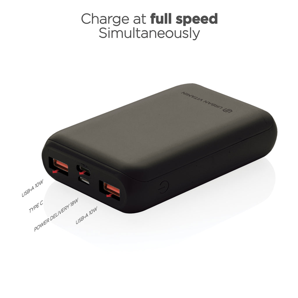 Urban Vitamin Alameda 10.000mAh 18W PD Powerbank als Werbeartikel mit Logo