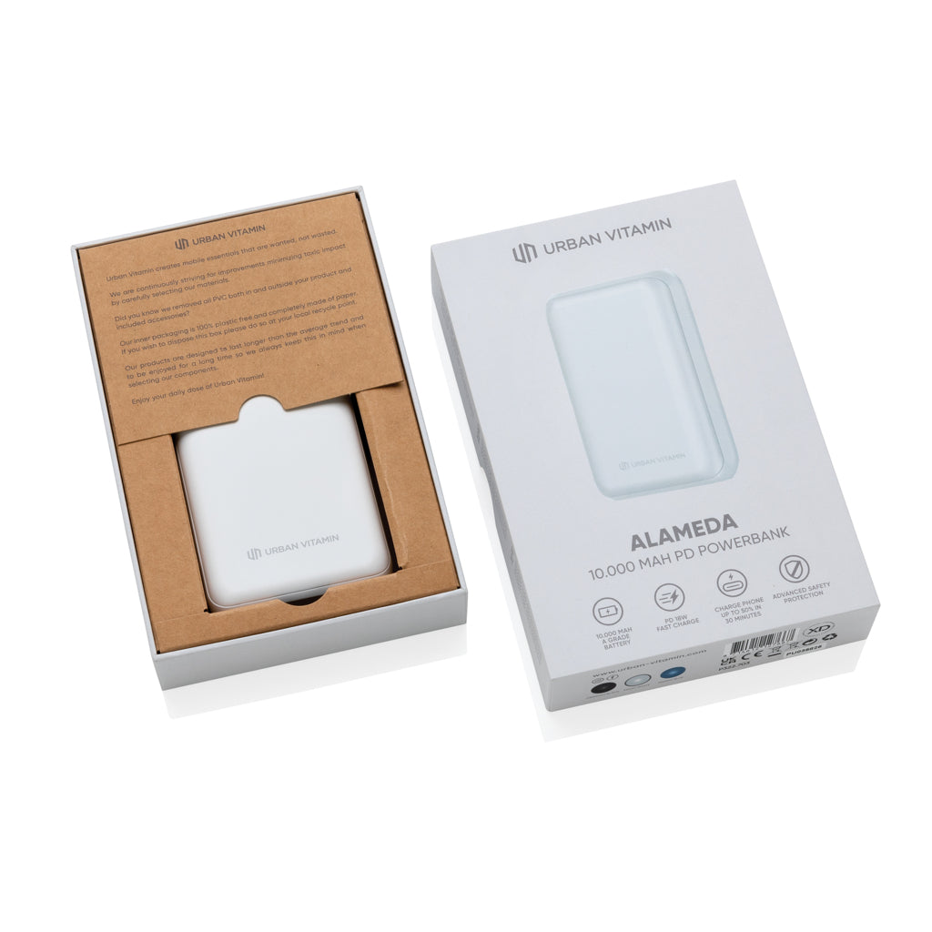 Urban Vitamin Alameda 10.000mAh 18W PD Powerbank als Werbeartikel mit Logo