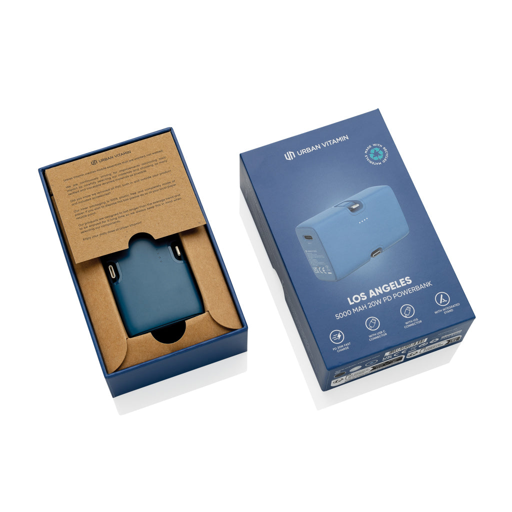 Urban Vitamin Los Angeles 20W Powerbank aus RCS rec. Plastik – Ansicht 7