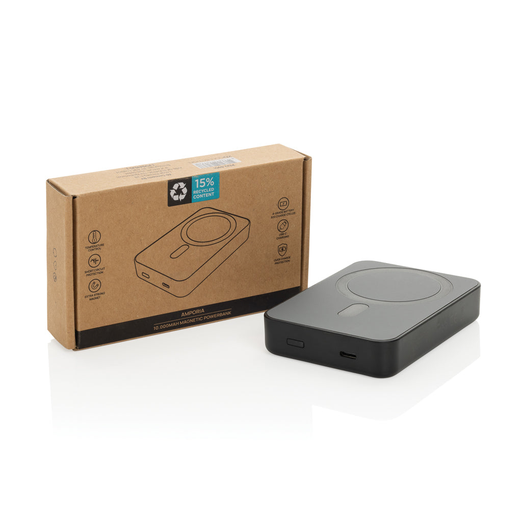 Amporia 10.000mAh magnetische Powerbank aus RCS rec. ABS – Ansicht 3