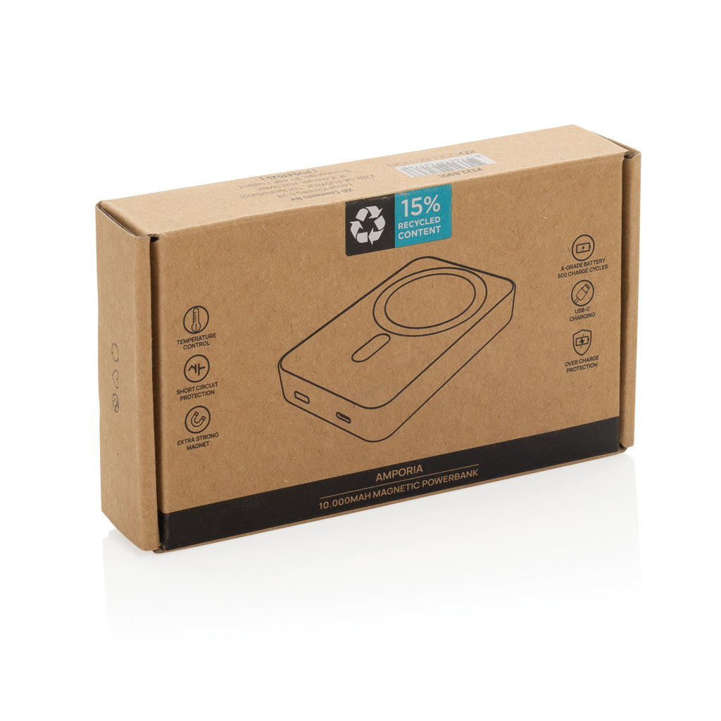 Amporia 10.000mAh magnetische Powerbank aus RCS rec. ABS – Ansicht 5