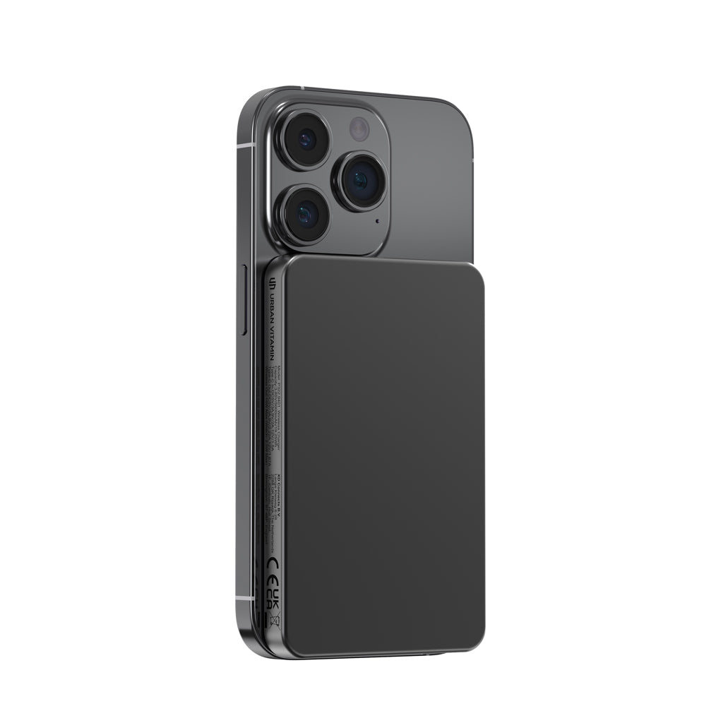 Urban Vitamin Marin 5.000mAh magnet. 15W Wireless Powerbank als Werbeartikel mit Logo