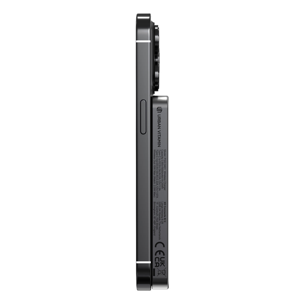 Urban Vitamin Marin 5.000mAh magnet. 15W Wireless Powerbank als Werbeartikel mit Logo