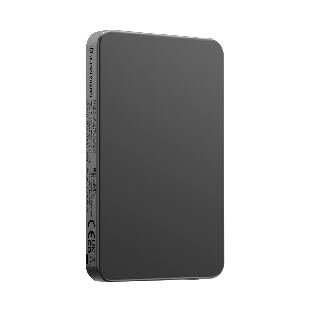 Urban Vitamin Marin 5.000mAh magnet. 15W Wireless Powerbank als Werbeartikel mit Logo