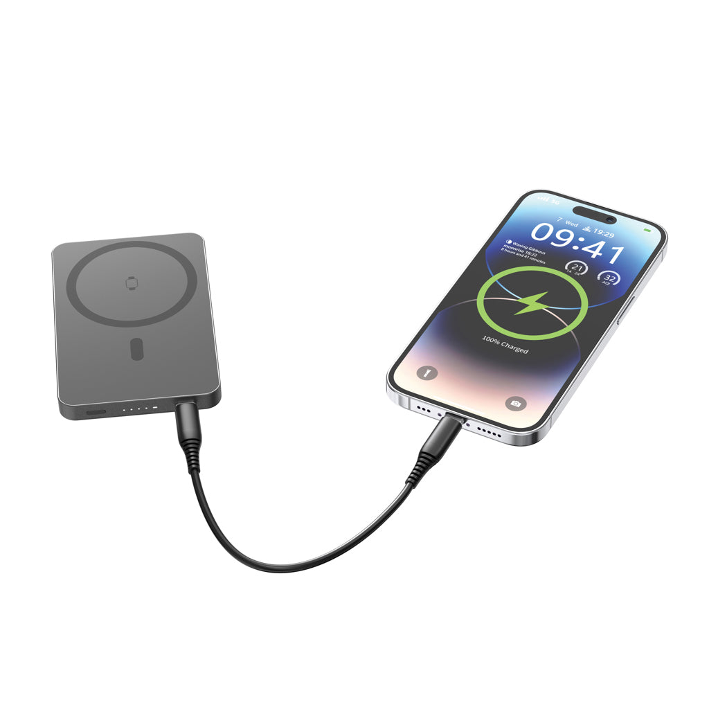 Urban Vitamin Marin 5.000mAh magnet. 15W Wireless Powerbank als Werbeartikel mit Logo
