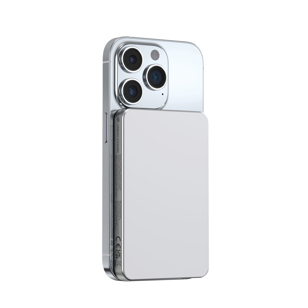 Urban Vitamin Marin 5.000mAh magnet. 15W Wireless Powerbank als Werbeartikel mit Logo