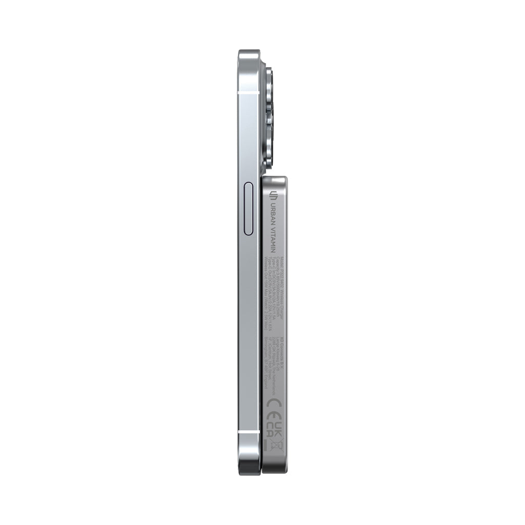 Urban Vitamin Marin 5.000mAh magnet. 15W Wireless Powerbank als Werbeartikel mit Logo