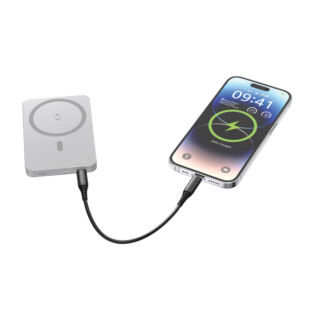 Urban Vitamin Marin 5.000mAh magnet. 15W Wireless Powerbank als Werbeartikel mit Logo
