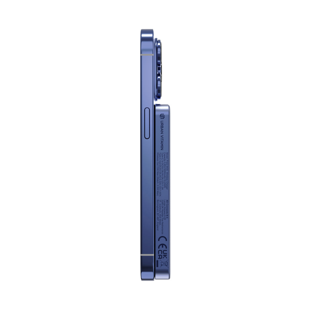 Urban Vitamin Marin 5.000mAh magnet. 15W Wireless Powerbank als Werbeartikel mit Logo