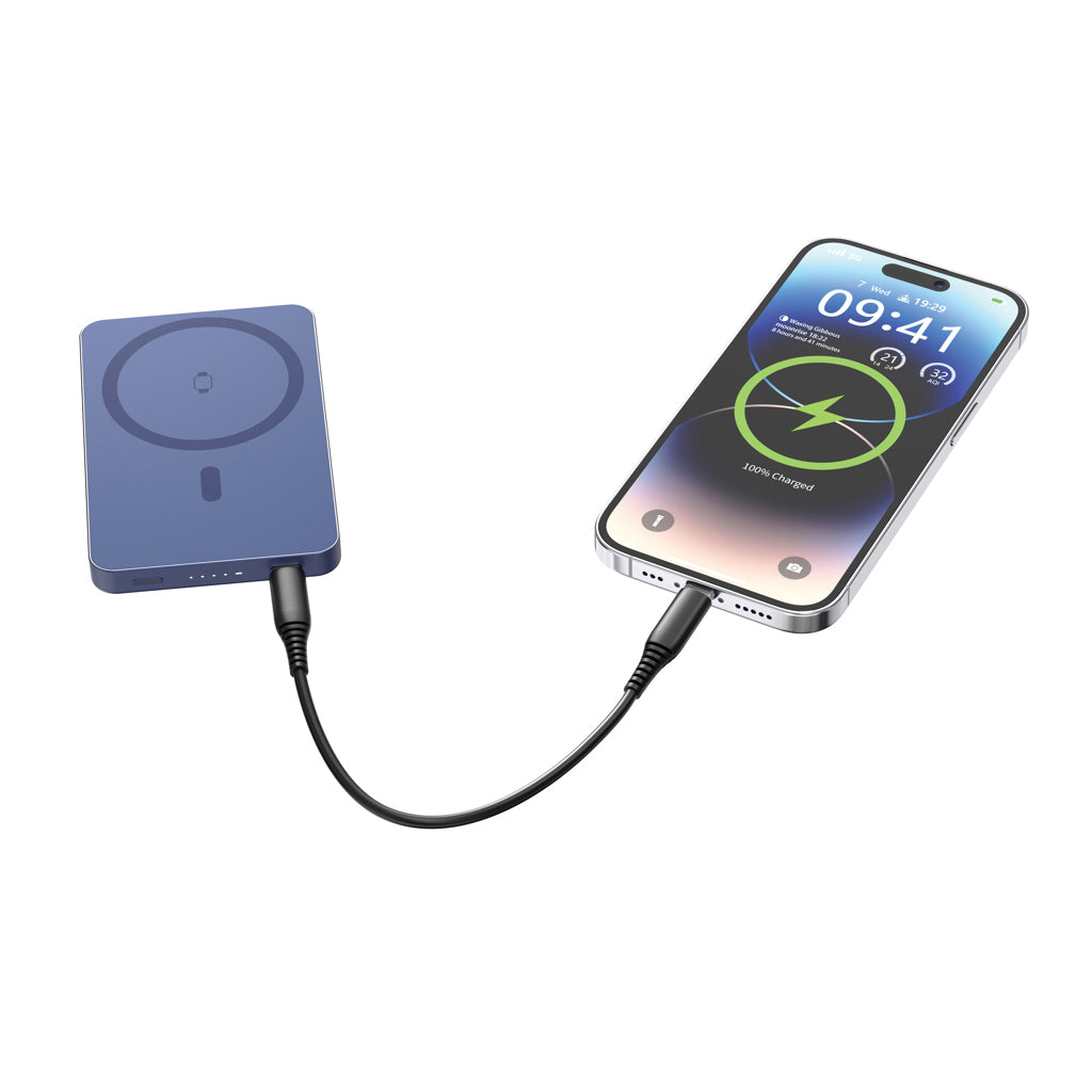 Urban Vitamin Marin 5.000mAh magnet. 15W Wireless Powerbank als Werbeartikel mit Logo