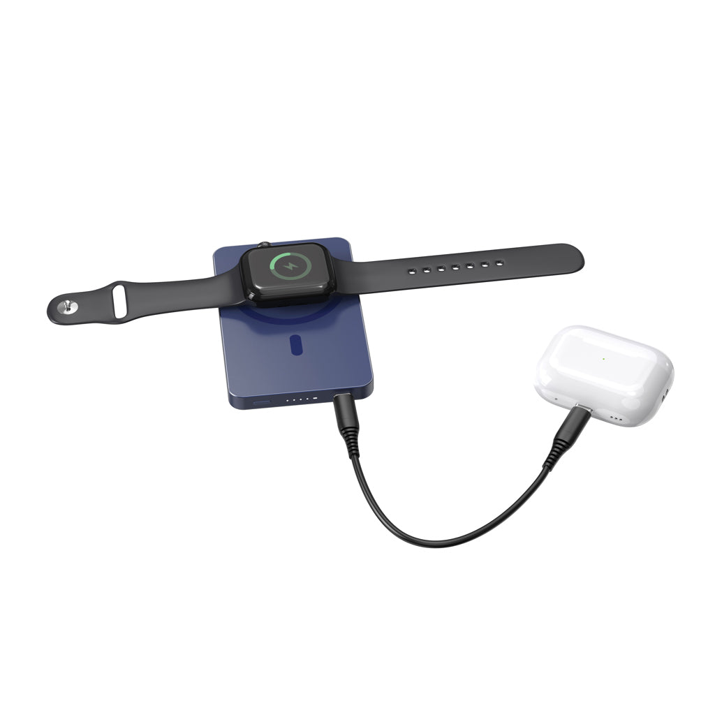 Urban Vitamin Marin 5.000mAh magnet. 15W Wireless Powerbank als Werbeartikel mit Logo