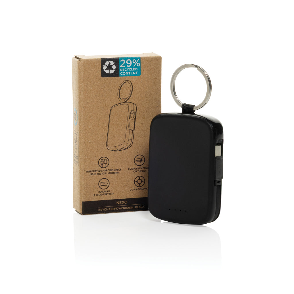 Nexo RCS Key-Chain-Powerbank 2.000mAh mit integr. Kabeln – Ansicht 3