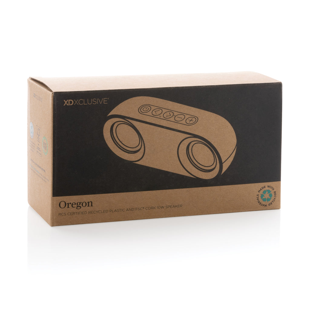 Oregon 10W Lautsprecher aus RCS recyc. Kunststoff und Kork – Ansicht 7
