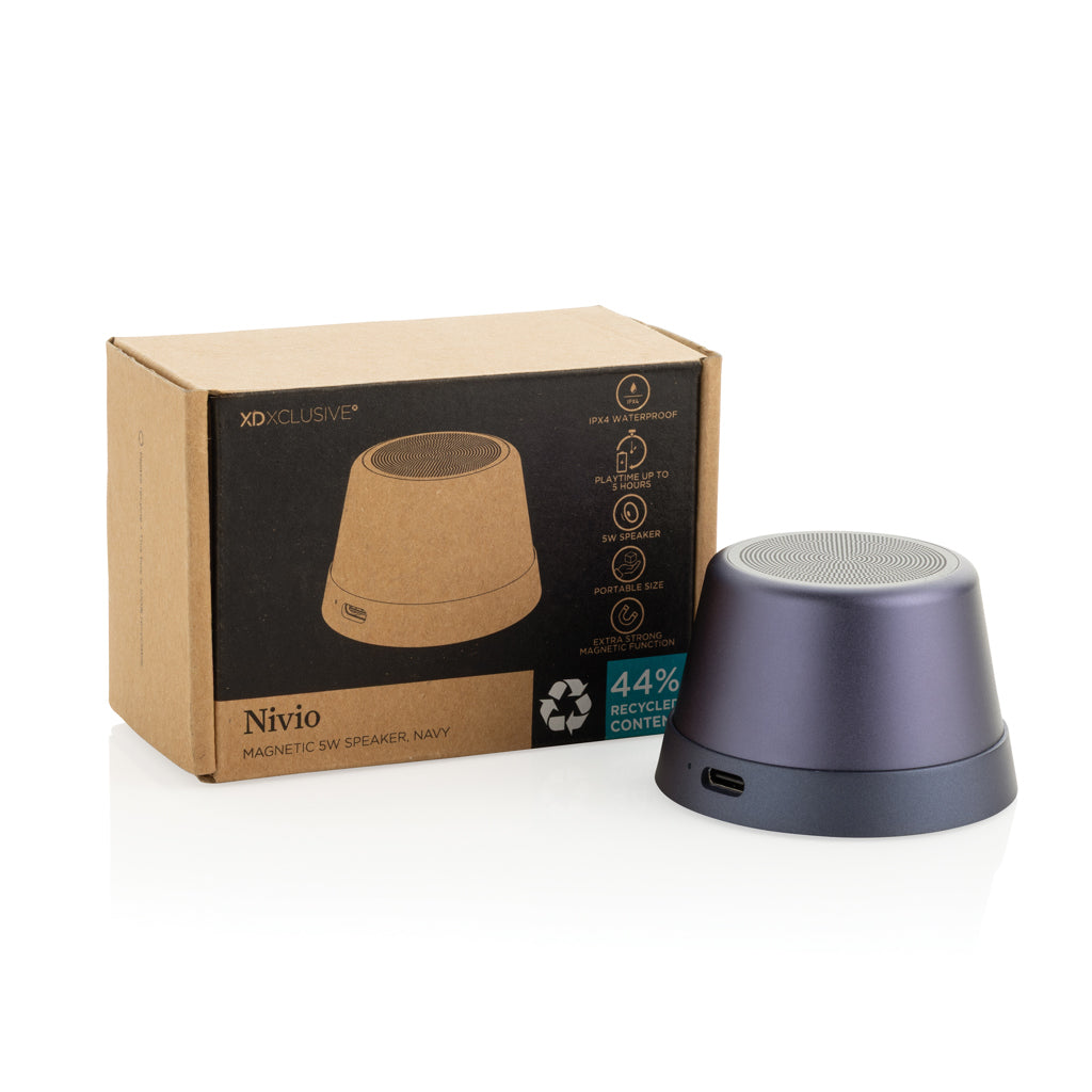 Nivio magnetischer 5W-Speaker aus RCS recyceltem Aluminium – Ansicht 5