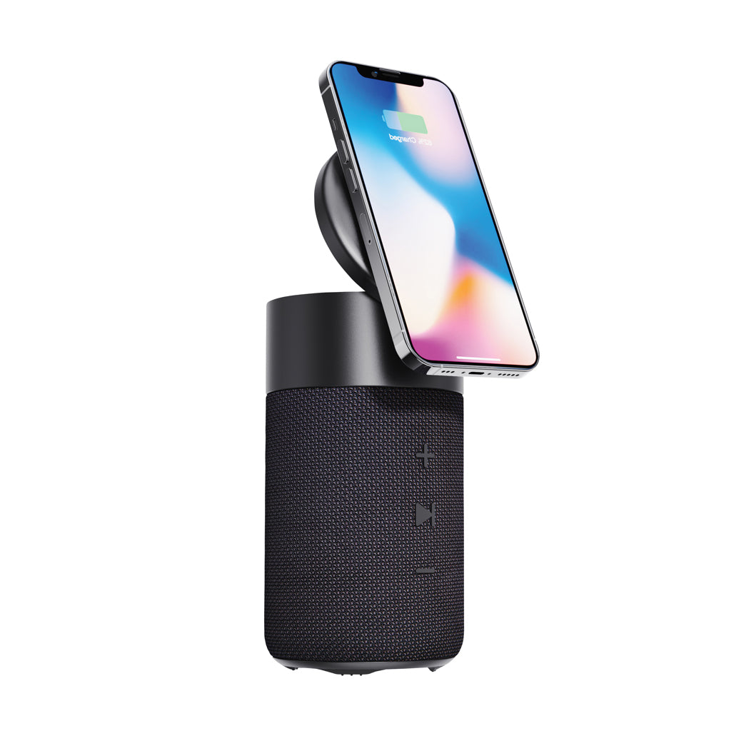 Urban Vitamin Anaheim RCS recycelter 10W Speaker,15W Charger als Werbeartikel mit Logo