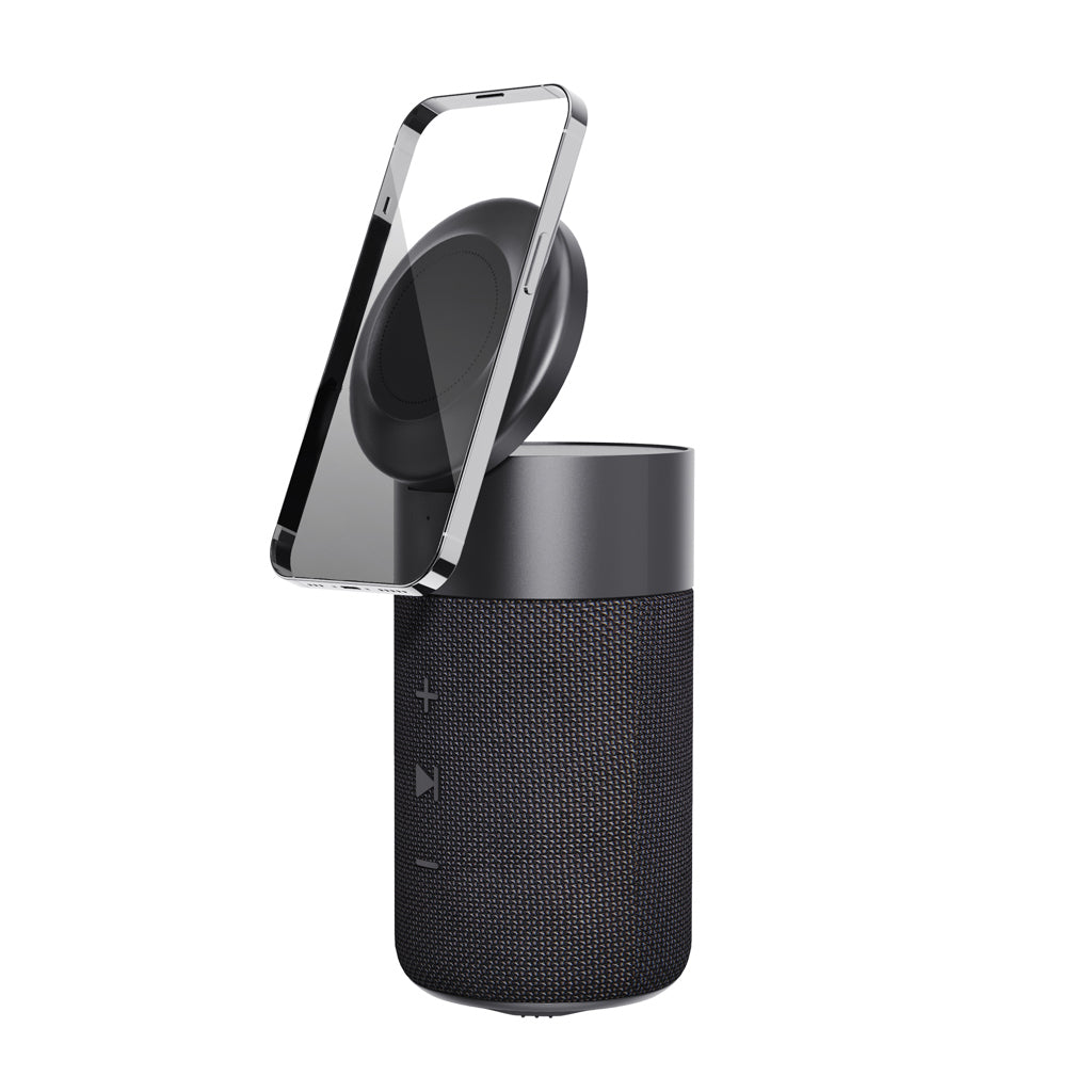 Urban Vitamin Anaheim RCS recycelter 10W Speaker,15W Charger als Werbeartikel mit Logo