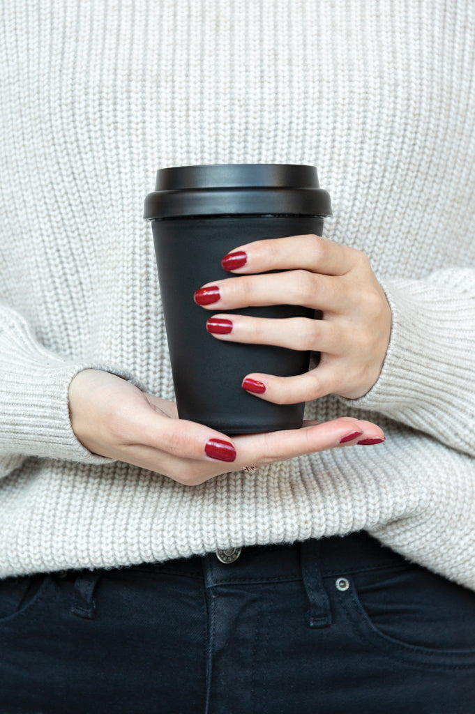 Wiederverwendbarer doppelwandiger Kaffeebecher 300ml – Ansicht 5