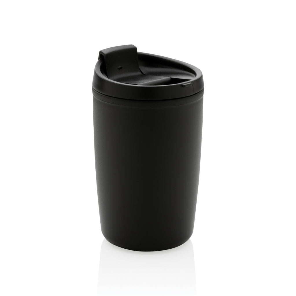 GRS recycelter PP-Becher mit Flip-Deckel – Ansicht 1