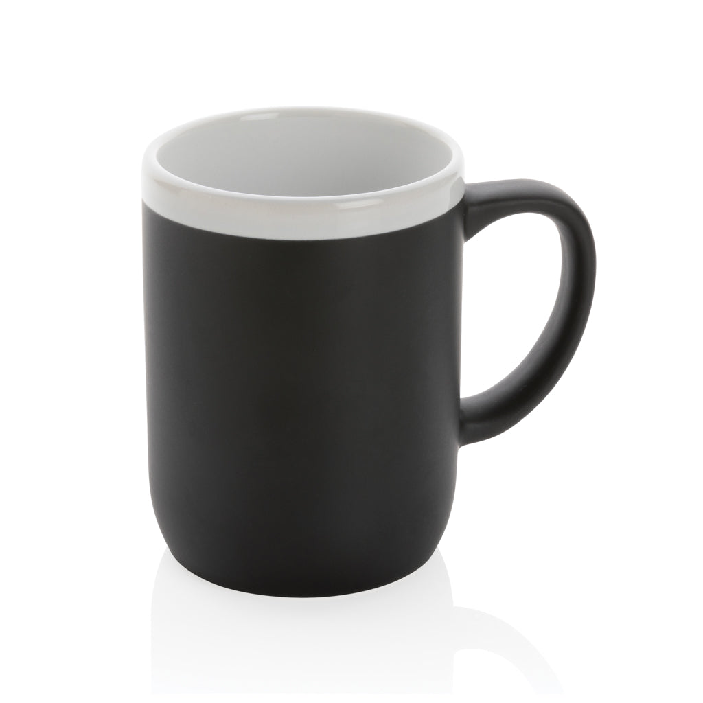 Keramiktasse mit weißem Rand, 300ml – Ansicht 5