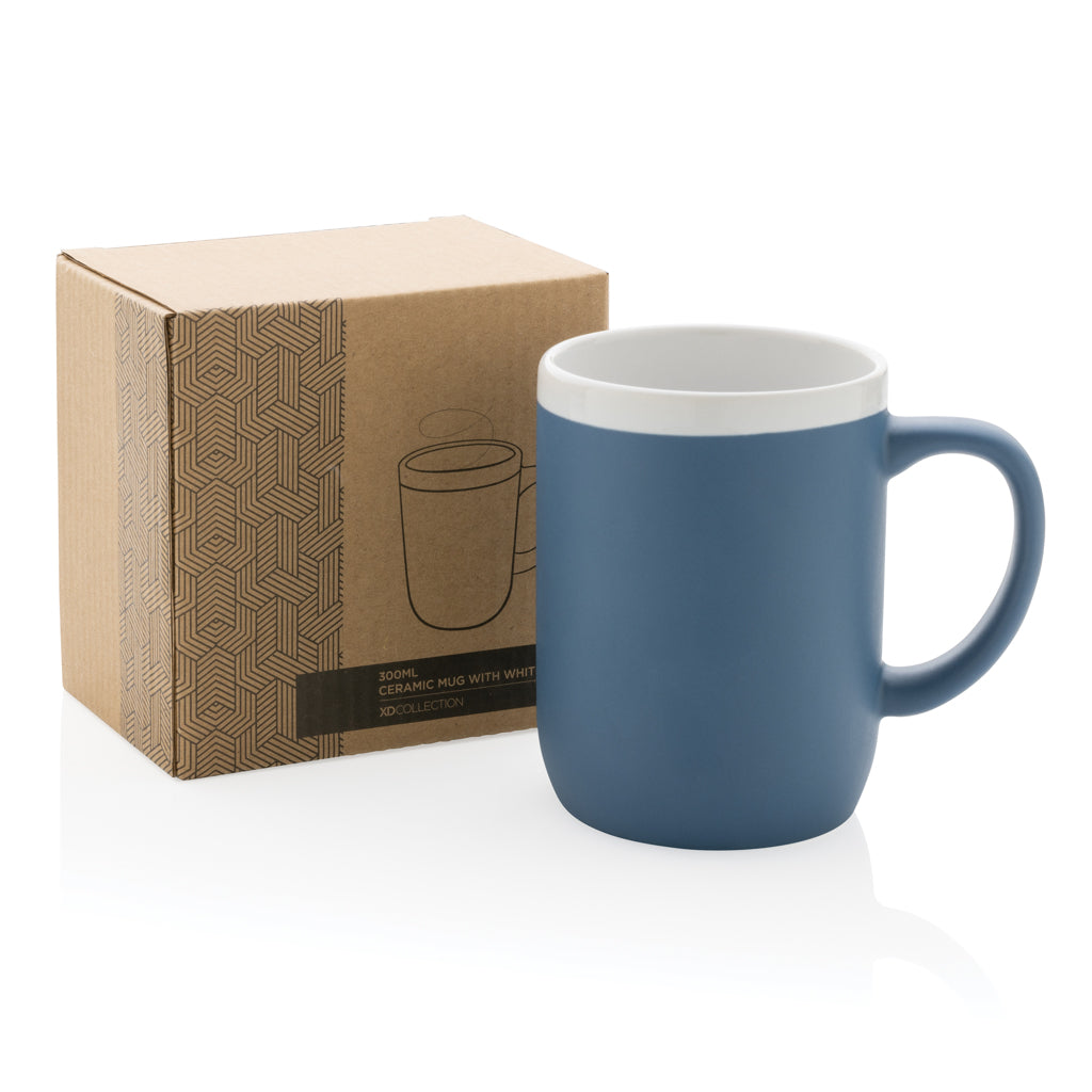 Keramiktasse mit weißem Rand, 300ml – Ansicht 7